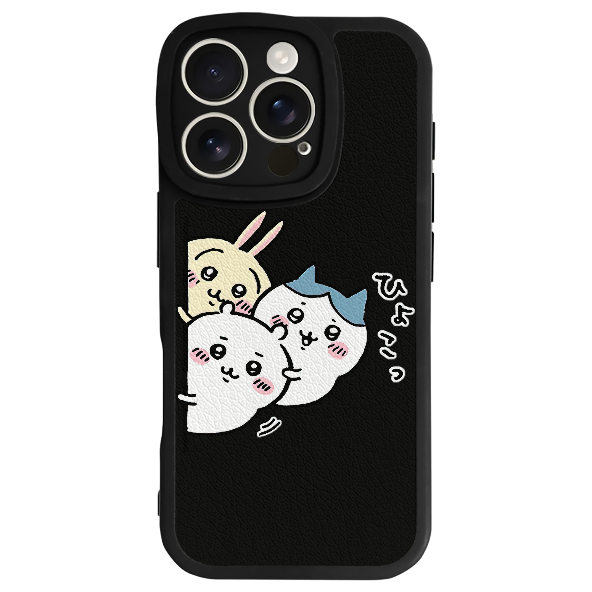 （画像用） ちいかわ うさぎ Chii-kawa usagi 【iPhone 16シリーズ対応】シリコンスマホケース（レザー調） 材質：シリコン